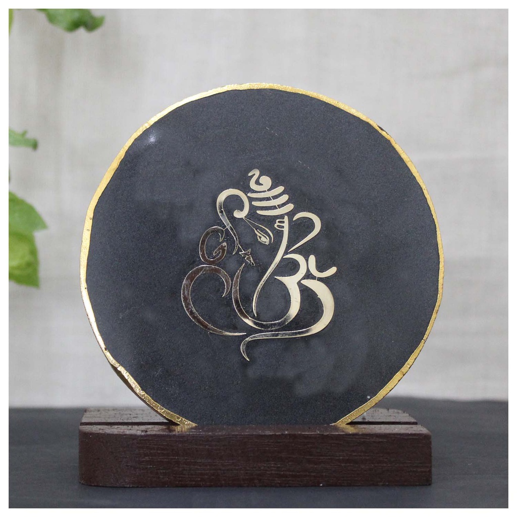 Handcrafted Agate Coaster Lord Ganesha Showpiece