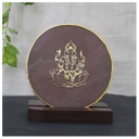 Handcrafted Agate Coaster Loard Ganesha with Wooden Stand
