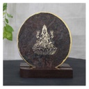 Handcrafted Agate Coaster Laxmiji with Wooden Stand