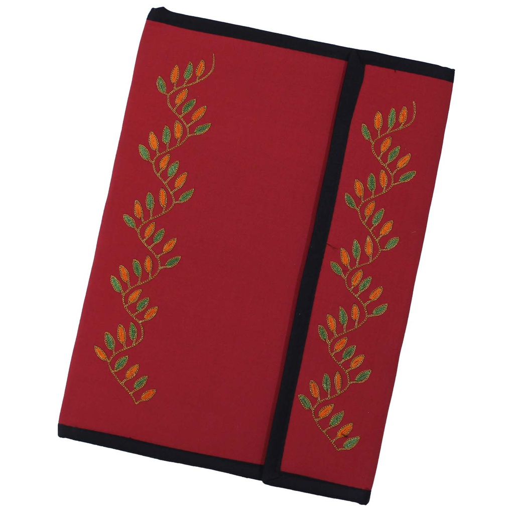 Hand Embroidery Flap File Folder