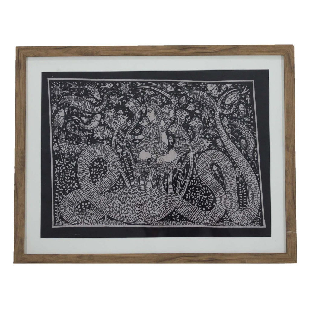 Handpainted Mata ni Pacchedi with Frame