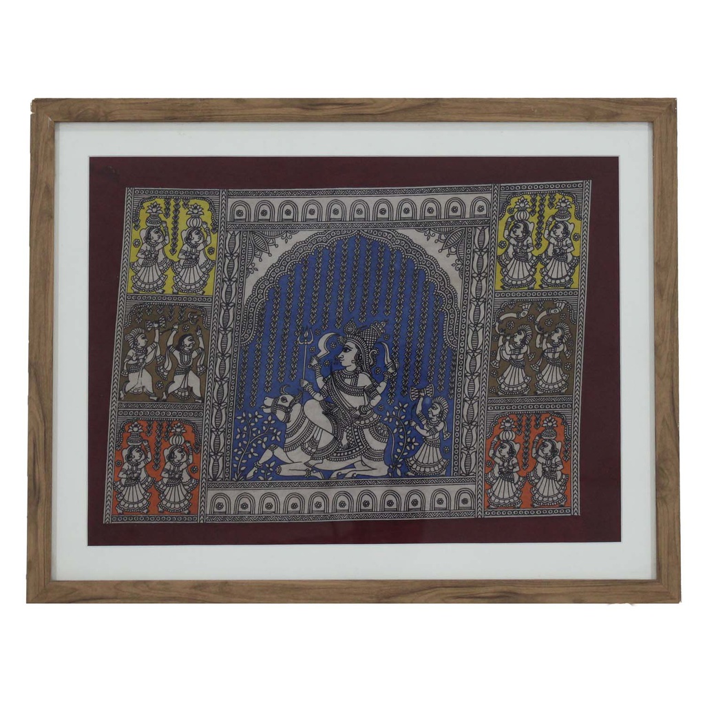 Handpainted Mata ni Pacchedi with Frame