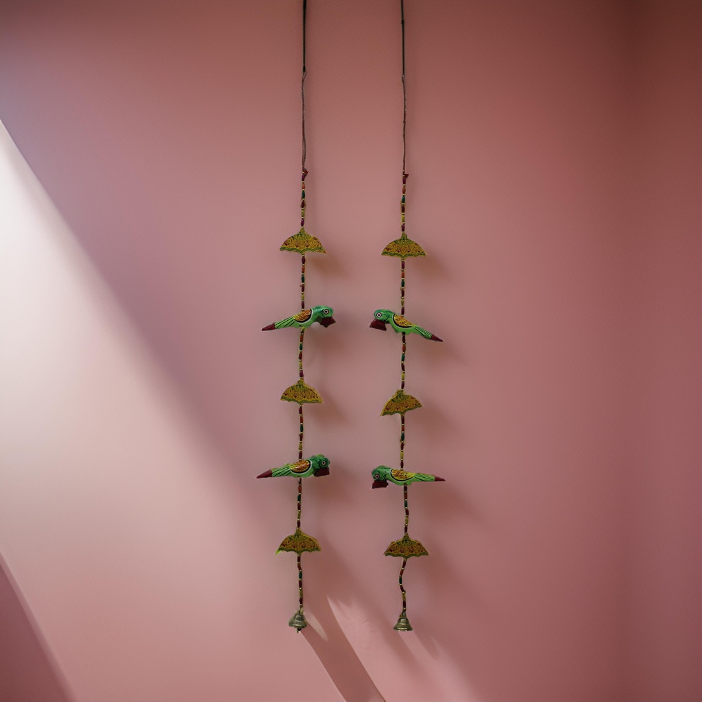 Handmade Vintage Parrot Wall Hanging