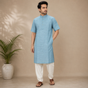 Cotton Half Sleeve Solid Kurta/Modi Kurta