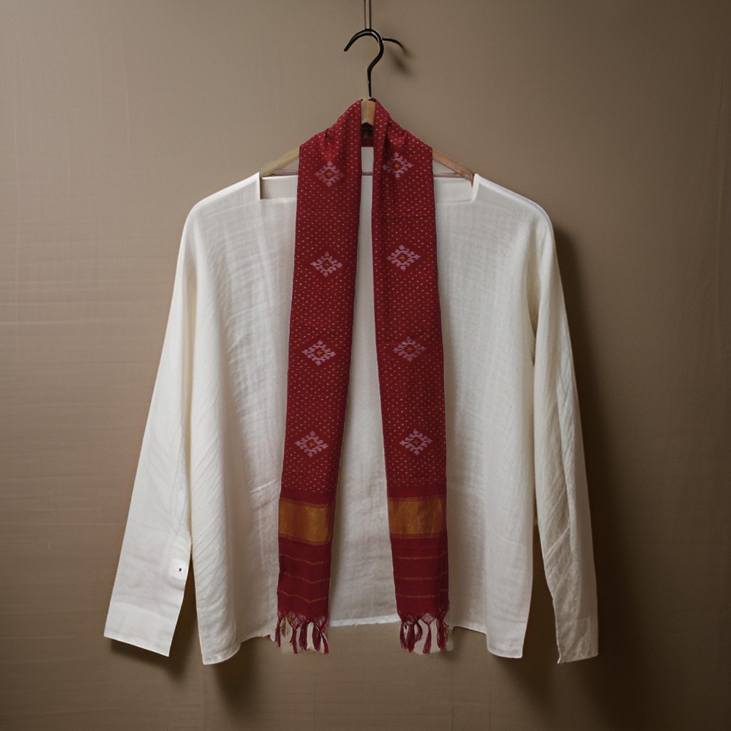 Handloom Single Ikat Patola Silk Stole