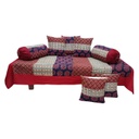 Handcrafted Cotton Applique Work Diwan Bedsheet Set