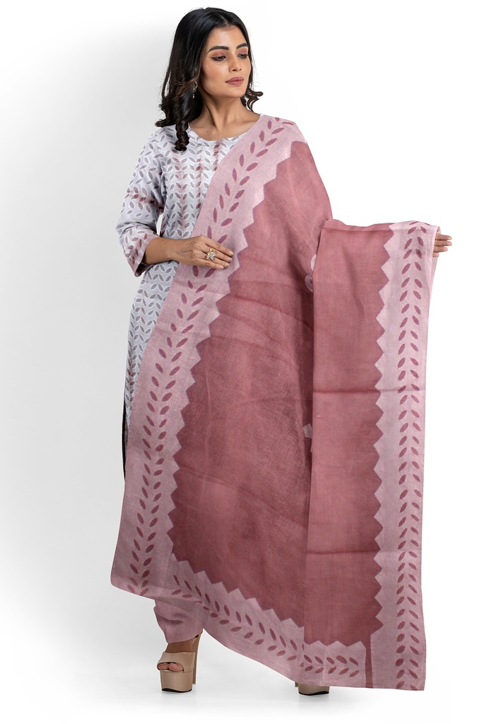 Handcrafted Applique Work Shibori Cotton Dress Material / Salwar Suit