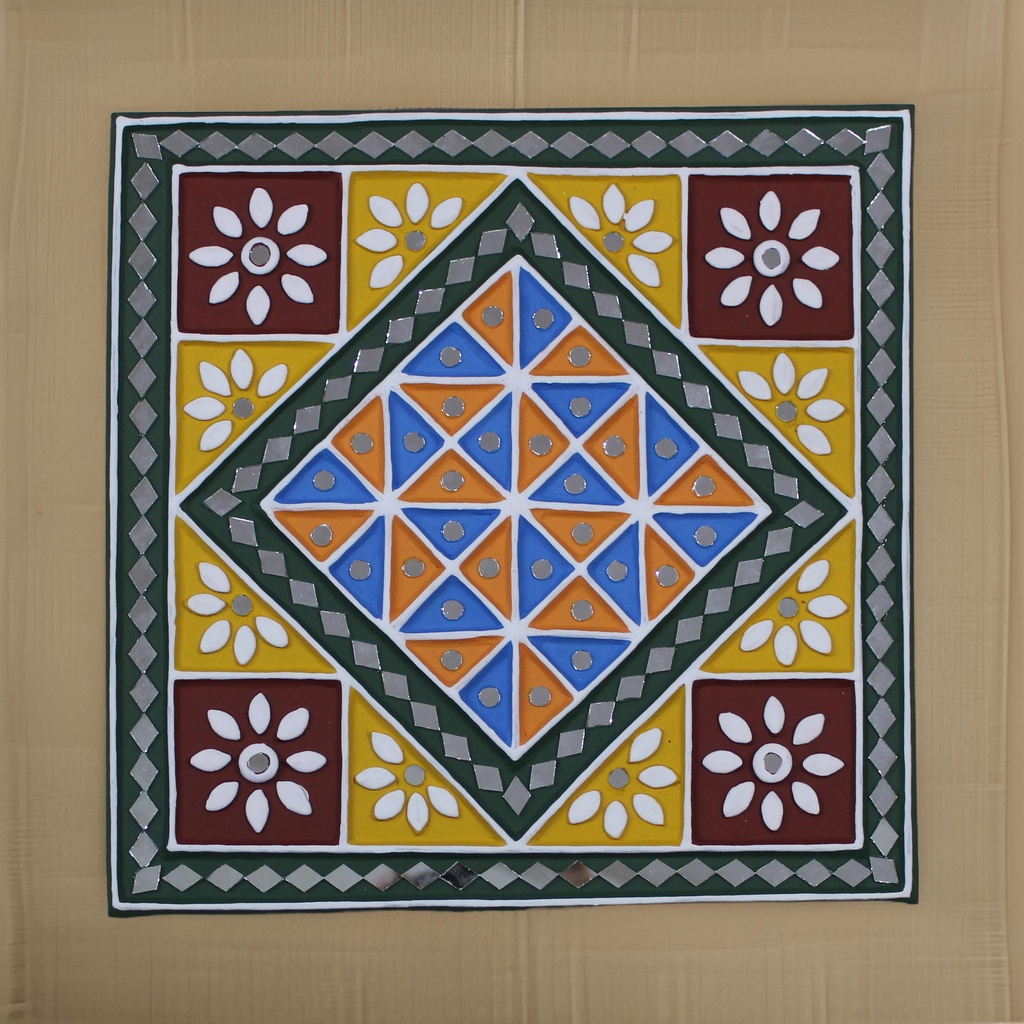 Handcrafted Mud &amp; Mirror Work Wall Hanging