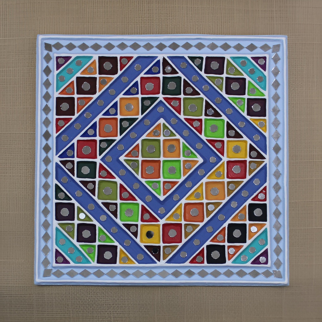 Handcrafted Mud &amp; Mirror Work Wall Hanging