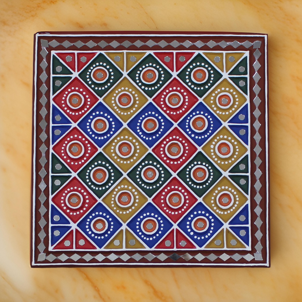 Handcrafted Mud &amp; Mirror Work Wall Hanging