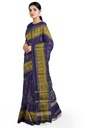 Blue Shaded Handloom Single Ikat Silk Patola Saree