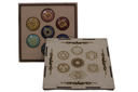 Handcrafted Seven Chakra Round Engraved Reiki Stone Set