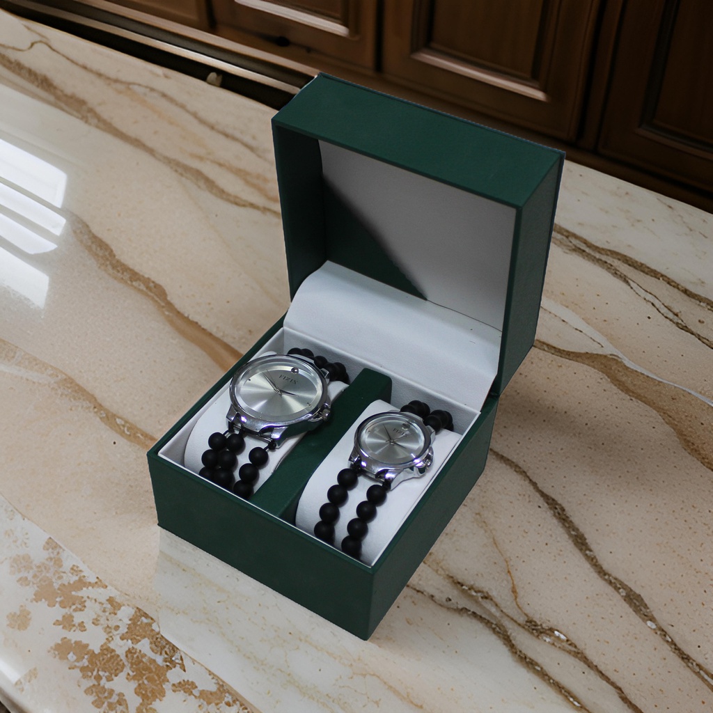Handcrafted Agate Stone Couple Wrist Watch
