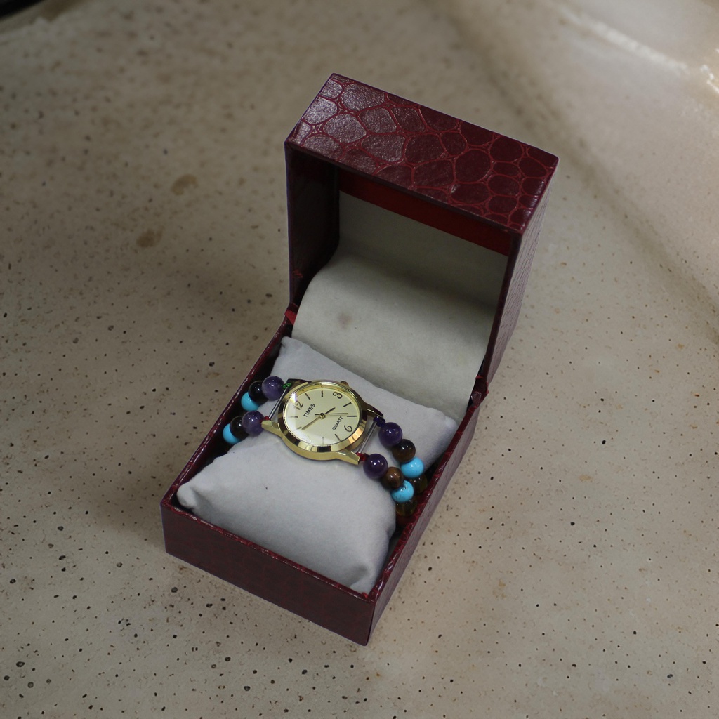 Handcrafted Agate Stone Wrist Watch