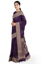 Purple Hand Dyed Georgette Bandhani Saree