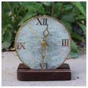 Handcrafted Natural Agate Stone Table/Desk Clock with stand
