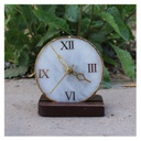 Handcrafted Natural Agate Stone Table/Desk Clock with stand