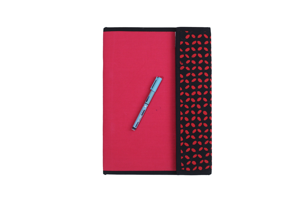Handcrafted Applique Work Flap File Folder