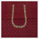 Hand Embroidered Mashru Unstitched Blouse Piece