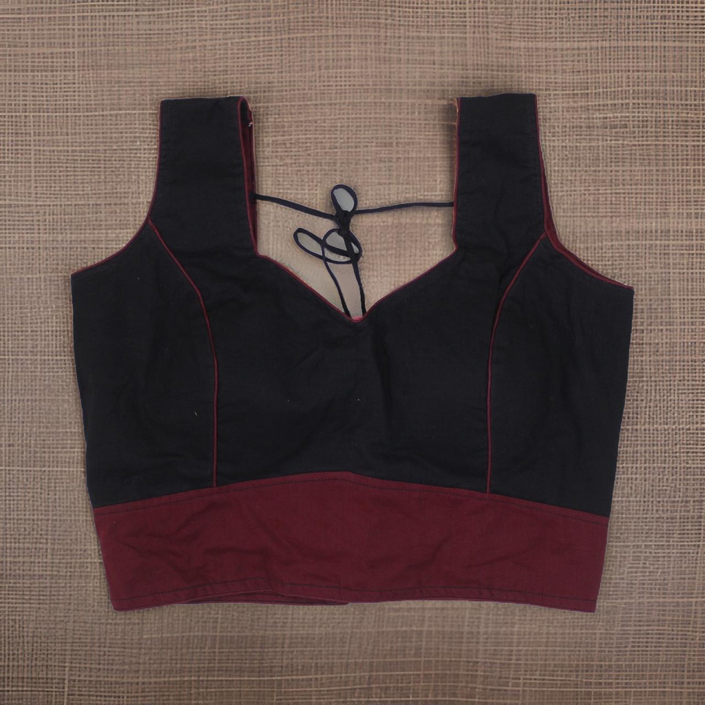 Cotton Hand Block Print Sleeveless Blouse