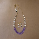 Handmade Semi Precious Stone Layred Necklace Set