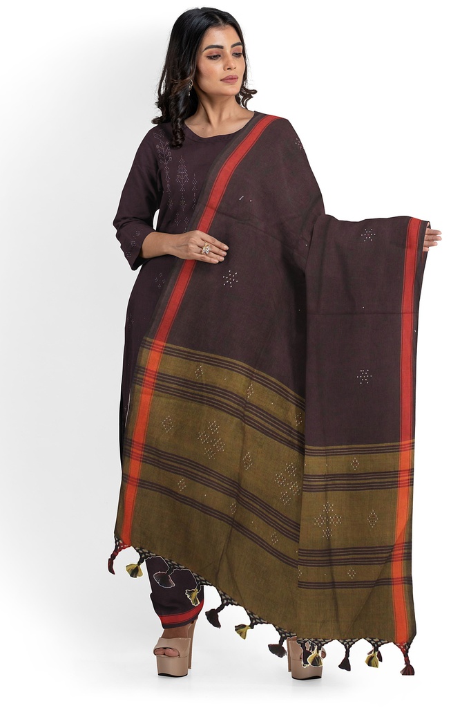 Handwoven Cotton Tangaliya Suit Set/Dress Material