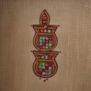 Multicolour Hand Embroidered Letter Holder