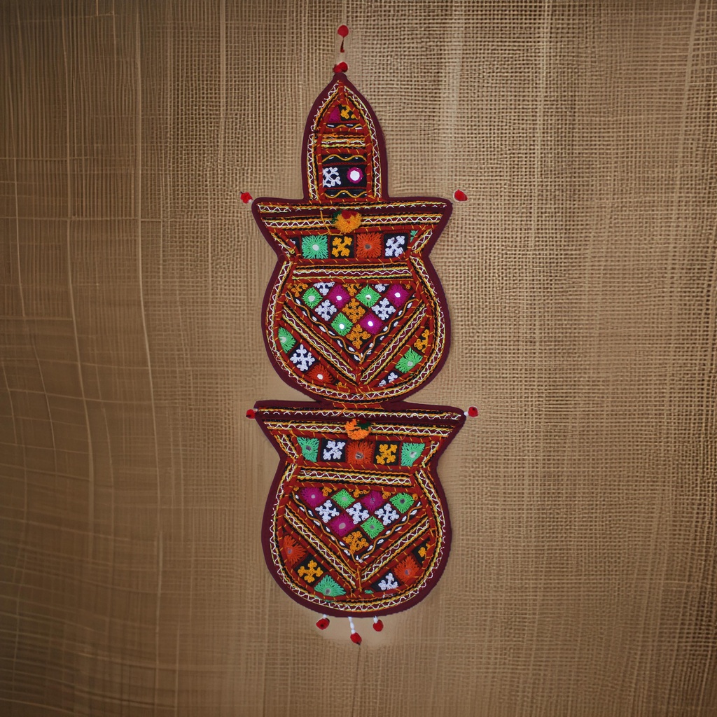 Multicolour Hand Embroidered Letter Holder