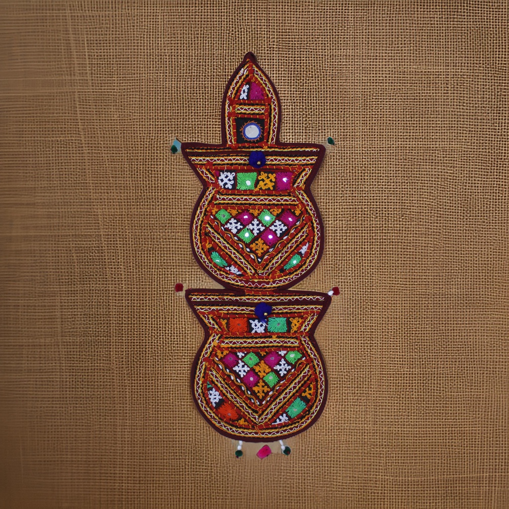 Multicolour Hand Embroidered Letter Holder