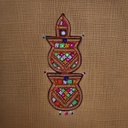 Multicolour Hand Embroidered Letter Holder