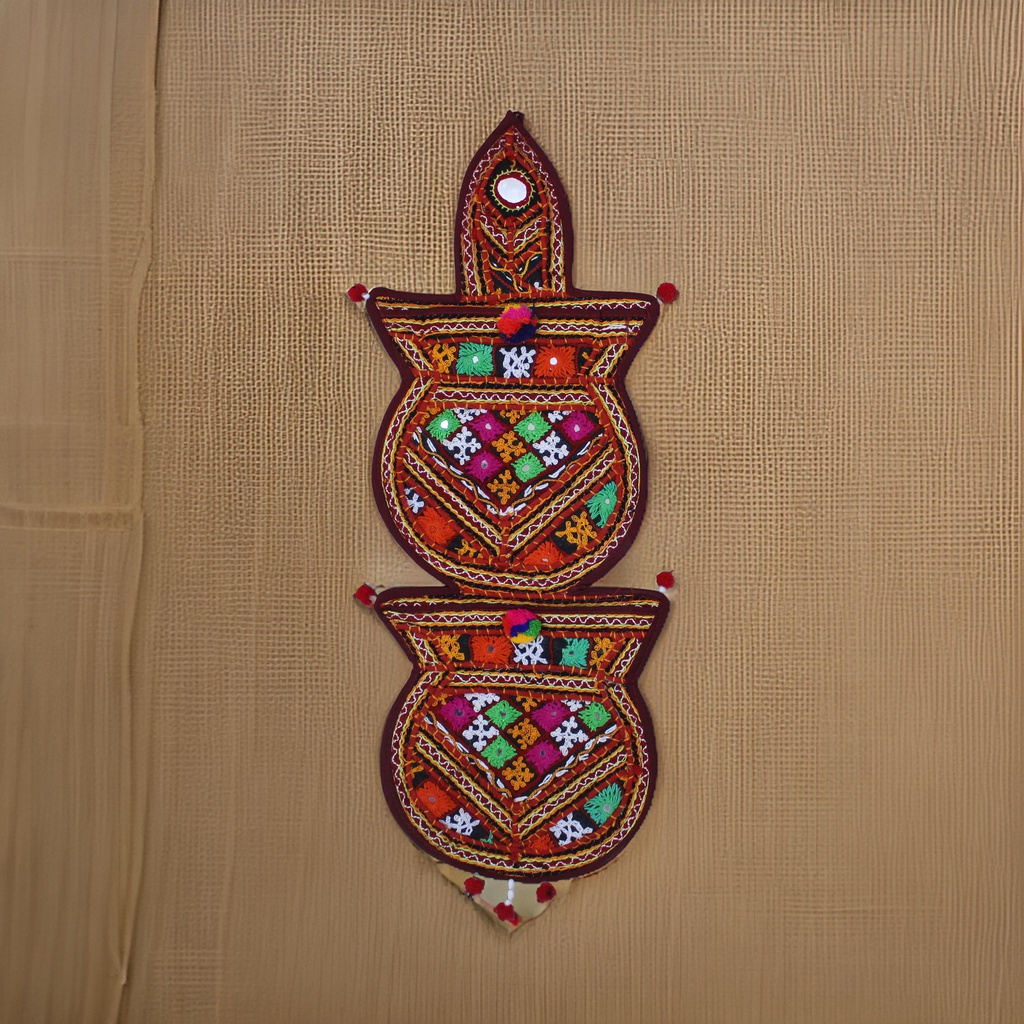 Multicolour Hand Embroidered Letter Holder