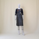 Blue Ajrakh Hand Block Printed Mashru Kurti