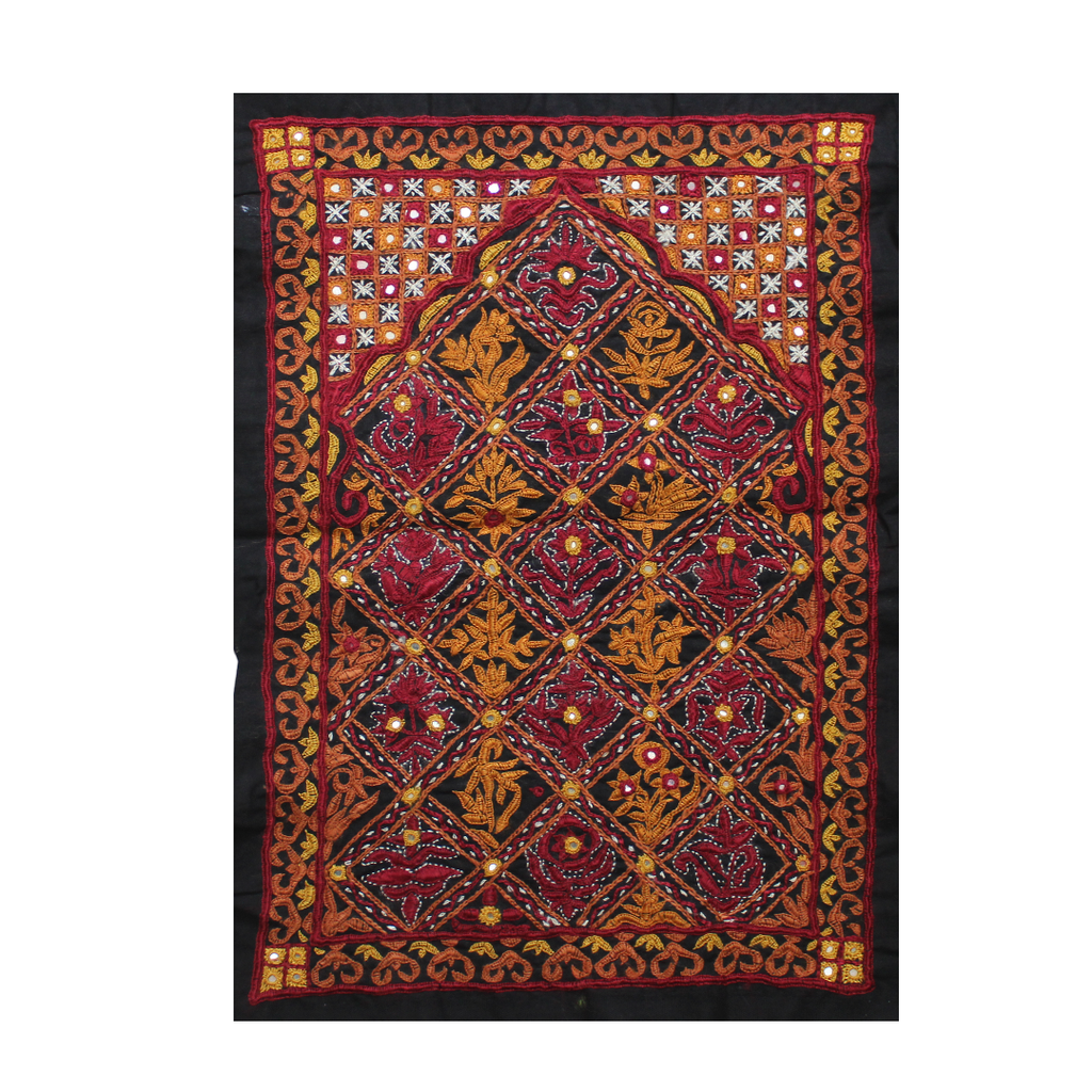 Multicolor Hand Ahir Embroidered Patch