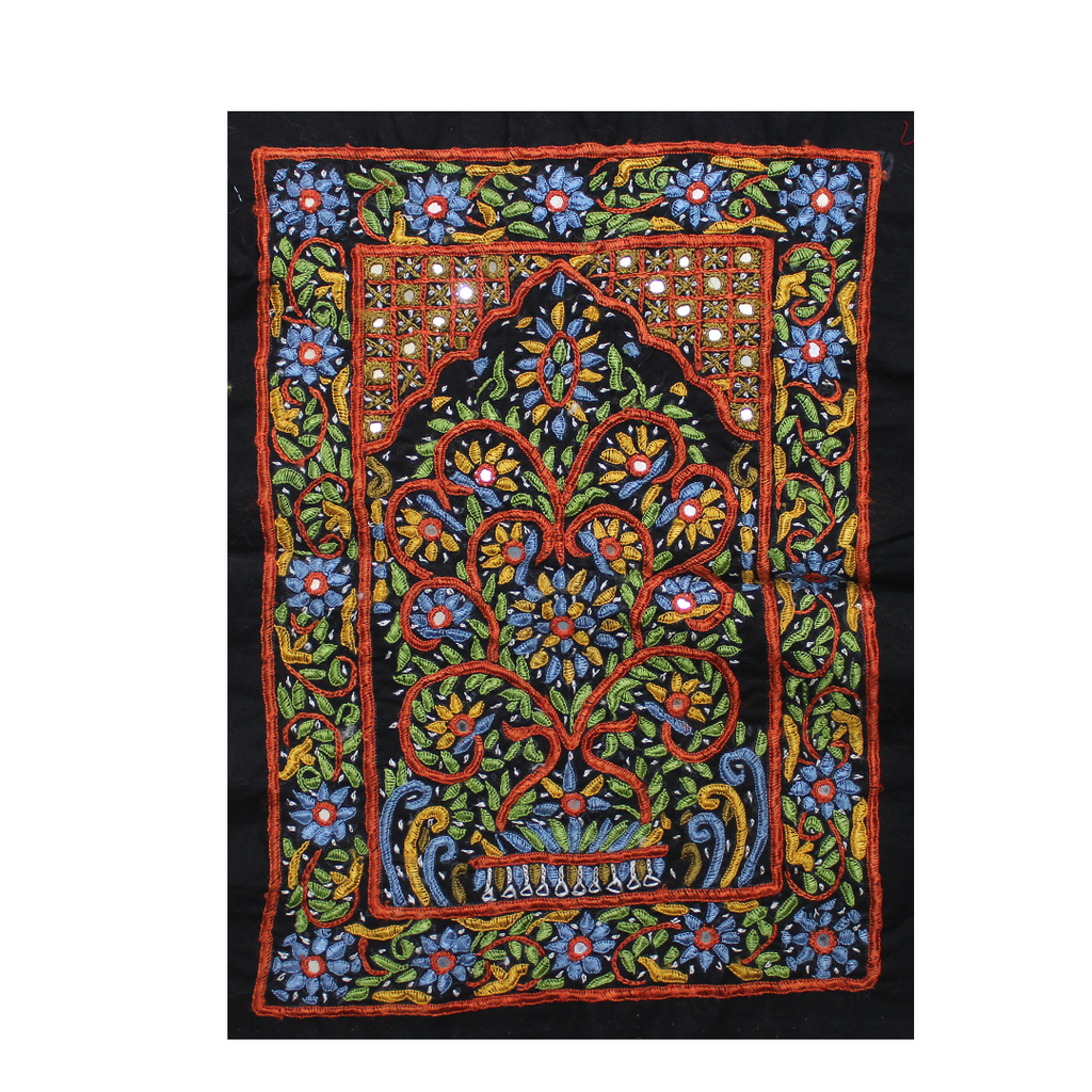 Multicolor Hand Ahir Embroidered Patch