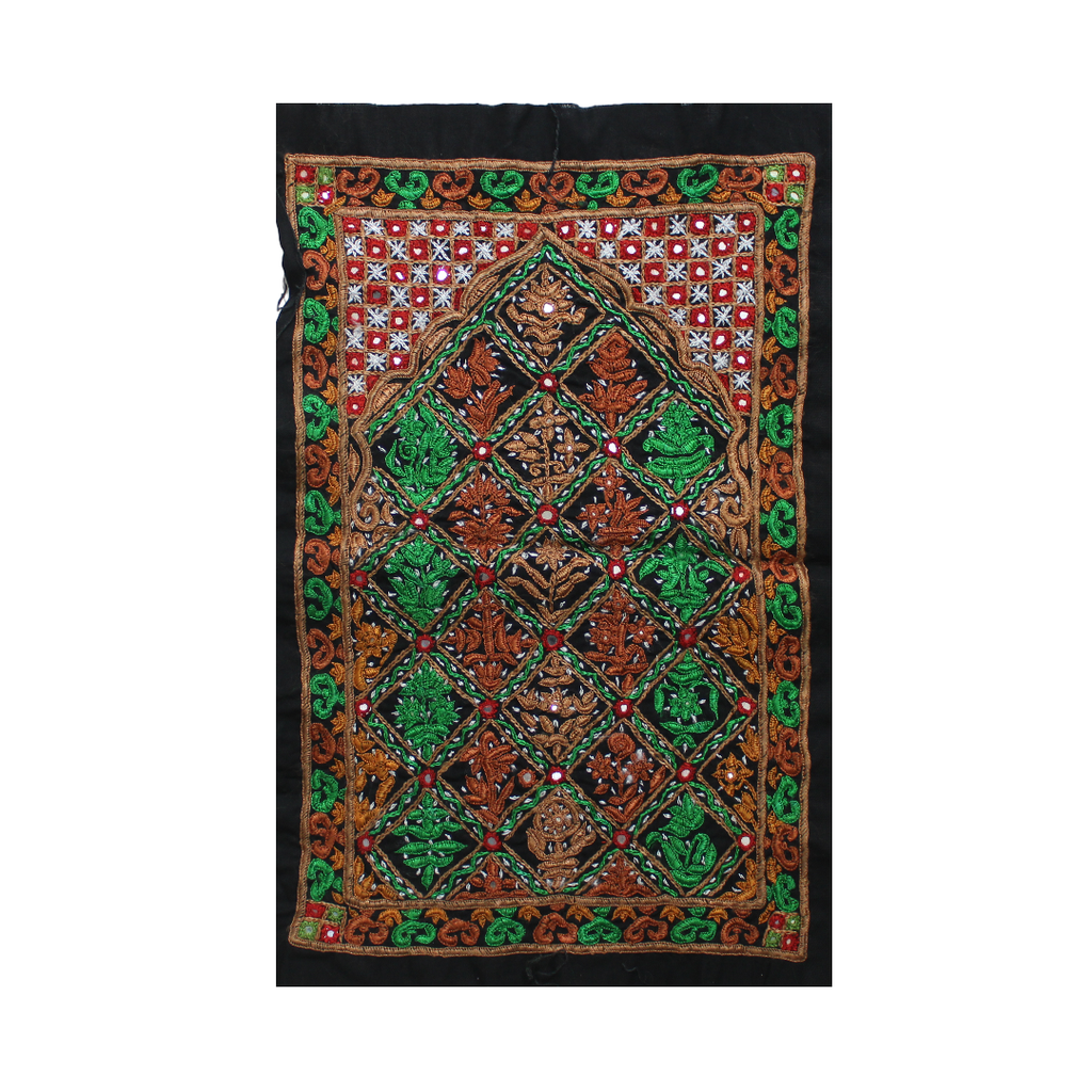 Multicolor Hand Ahir Embroidered Patch