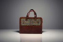 Handcrafted Hand Embroidery Leather Laptop Bag / Office Bag