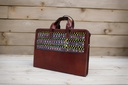 Handcrafted Hand Embroidery Leather Laptop Bag / Office Bag