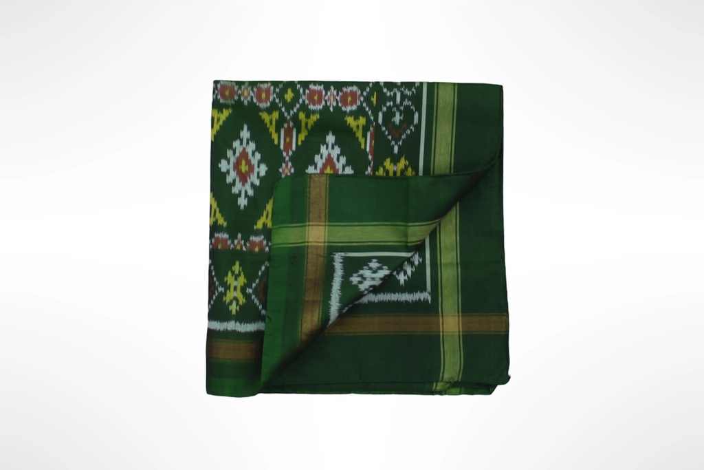 Handloom Single Ikat Patola Pocket Square