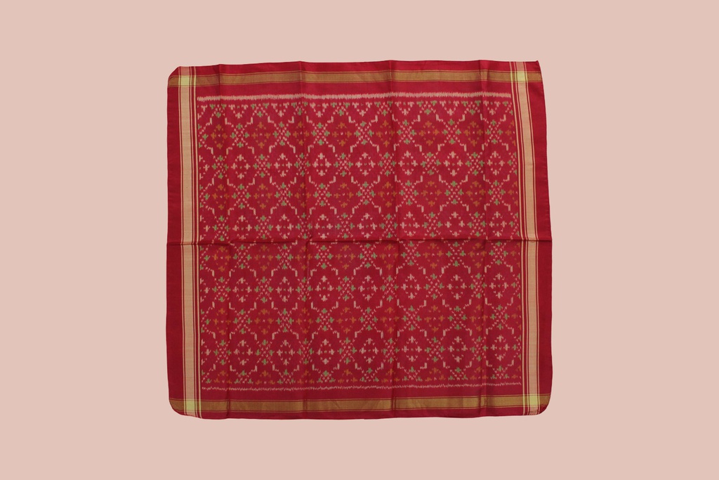 Handloom Single Ikat Patola Pocket Square