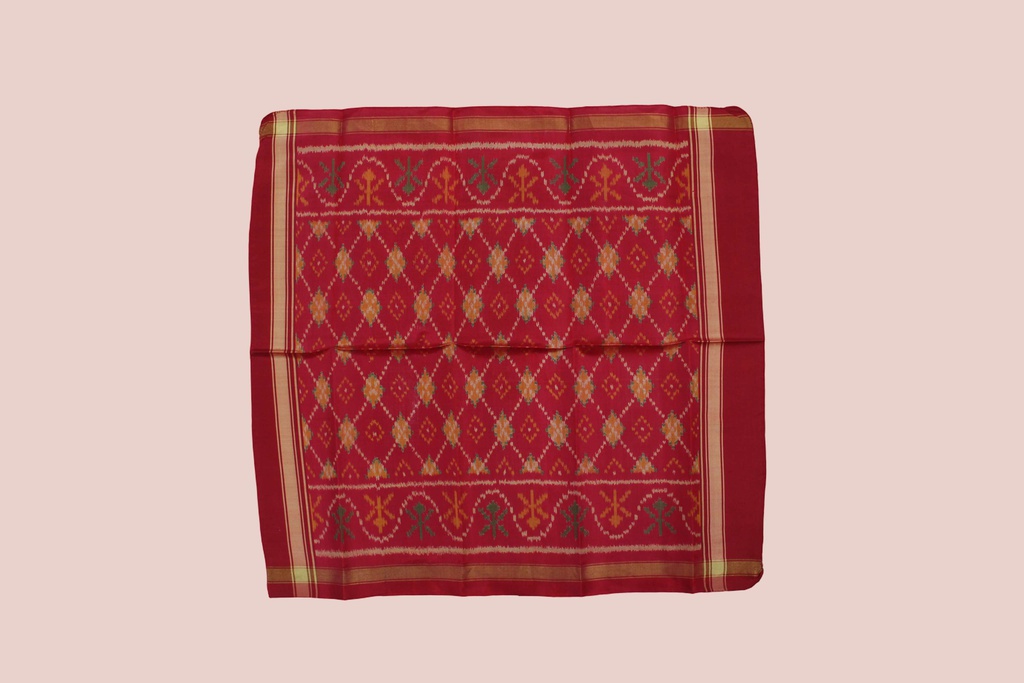 Handloom Single Ikat Patola Pocket Square