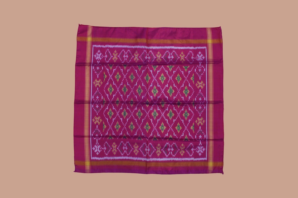 Handloom Single Ikat Patola Pocket Square