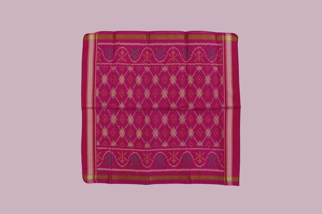 Handloom Single Ikat Patola Pocket Square