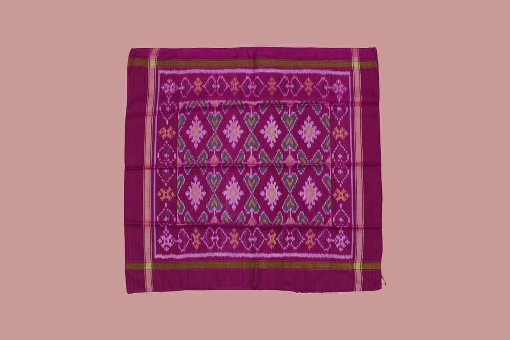 Handloom Single Ikat Patola Pocket Square