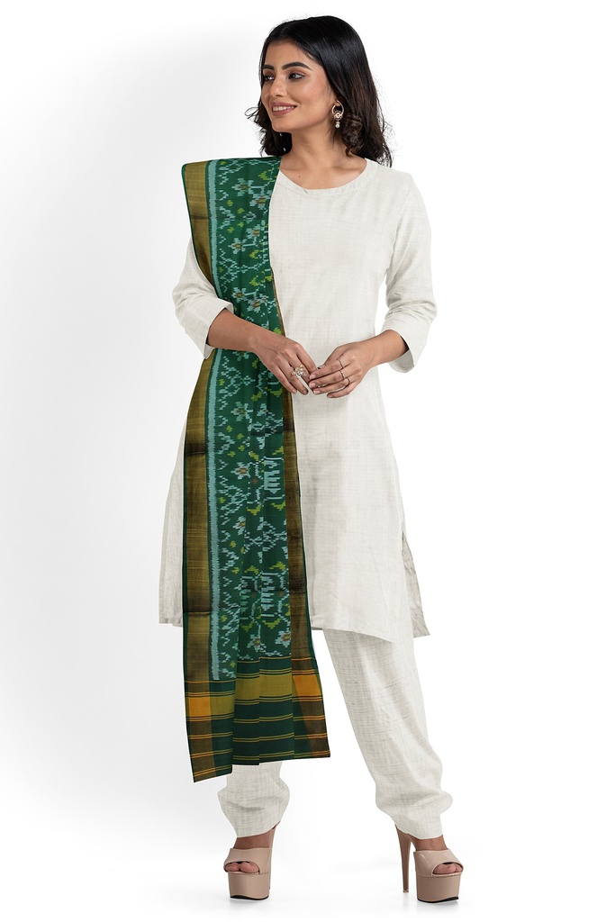 Handloom Single Ikat Patola Silk Dupatta