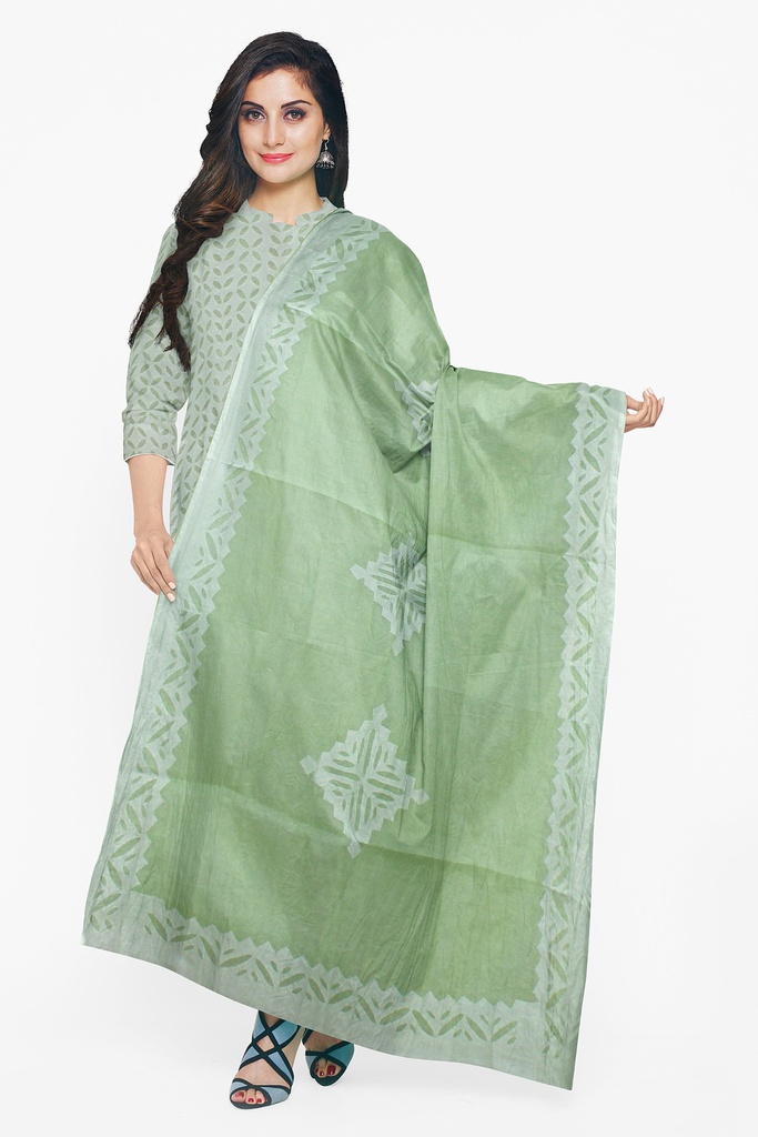 Handcrafted Cotton Applique Work Dress Material / Salwar Suit