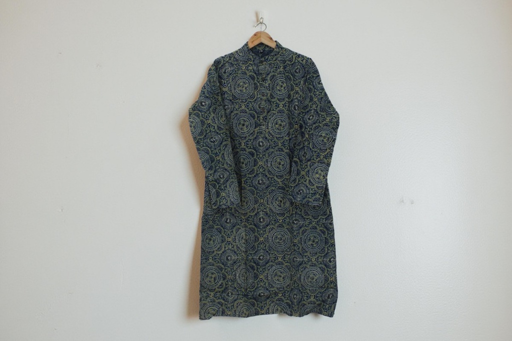Men's Ajrakh Hand Block Print Cotton Kurta