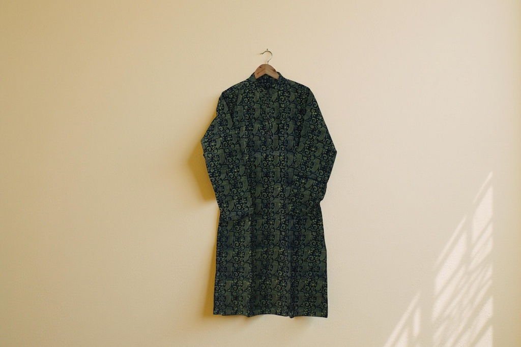 Men's Ajrakh Hand Block Print Cotton Kurta
