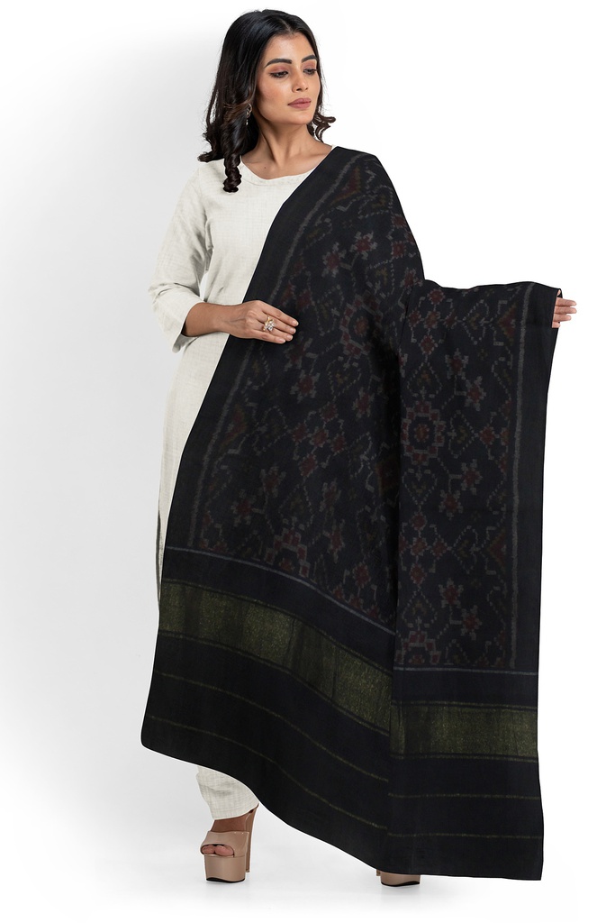 Handwoven Single Ikat Patola Shawl