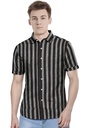 Men’s Short-Sleeve Striped Casual Shirt
