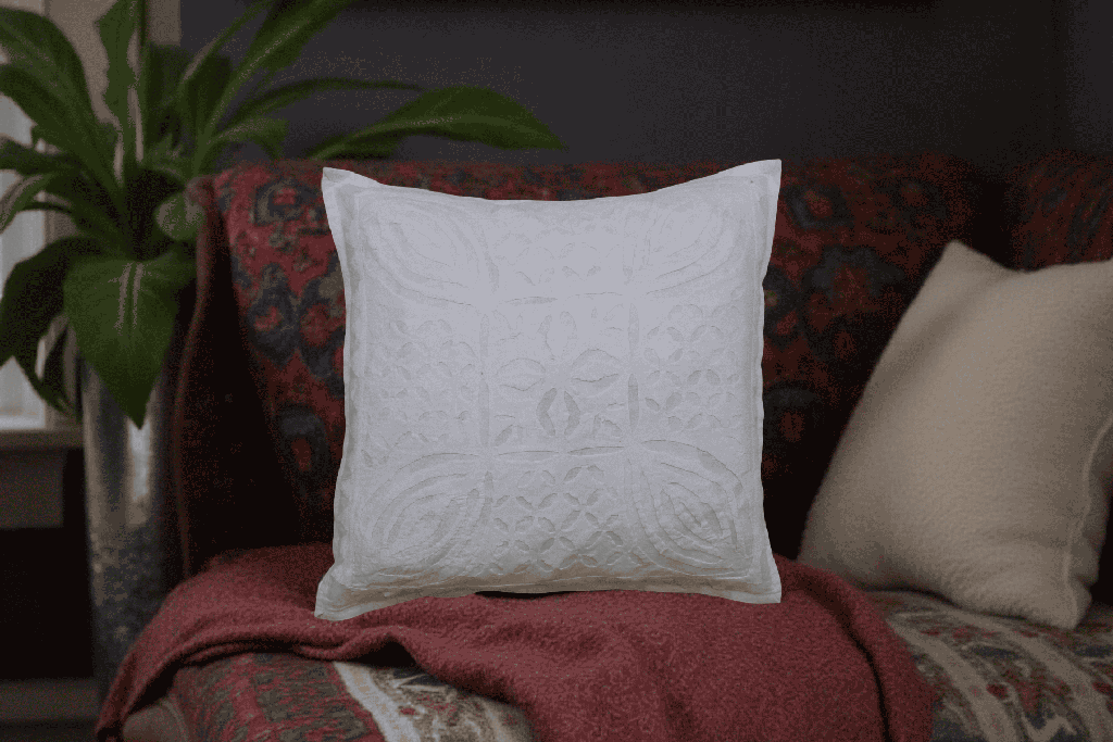 Handmade Applique Work Cushion Cover